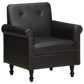 Sillón butaca de cuero auténtico negro by , Armchairs - Ref: Foro24-320779, Price: 225,67 €, Discount: %
