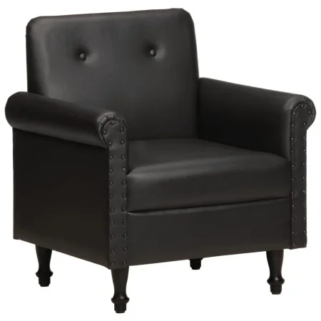 Sillón butaca de cuero auténtico negro de , Sillones - Ref: Foro24-320779, Precio: 225,57 €, Descuento: %