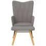 Silla mecedora con reposapiés tela gris taupe by , Rocking chairs - Ref: Foro24-327631, Price: 113,67 €, Discount: %