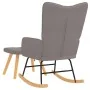 Silla mecedora con reposapiés tela gris taupe by , Rocking chairs - Ref: Foro24-327631, Price: 113,67 €, Discount: %