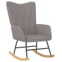 Silla mecedora con reposapiés tela gris taupe by , Rocking chairs - Ref: Foro24-327631, Price: 113,67 €, Discount: %