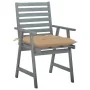 Sillas comedor de jardín 3 uds madera maciza acacia y cojines de , Sillas de jardín - Ref: Foro24-3064446, Precio: 284,75 €, ...
