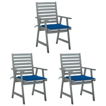 Sillas comedor de jardín 3 uds madera maciza acacia y cojines von , Gartenstühle - Ref: Foro24-3064438, Preis: 289,95 €, Raba...