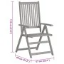 Sillas reclinables jardín y cojines 4 uds madera maciza acacia von , Gartenstühle - Ref: Foro24-3065378, Preis: 310,12 €, Rab...