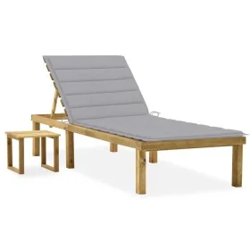 Tumbona de jardín con mesa y cojín de madera de pino impregnada von , Liegen - Ref: Foro24-3065835, Preis: 124,84 €, Rabatt: %