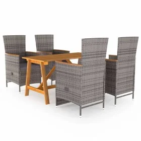 Juego de comedor para jardín de 5 piezas gris by , Garden sets - Ref: Foro24-3068761, Price: 630,76 €, Discount: %