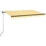 Toldo automático LED sensor de viento amarillo blanco 400x350cm by , Awnings - Ref: Foro24-3069193, Price: 810,77 €, Discount: %