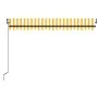 Toldo automático LED sensor de viento amarillo blanco 400x350cm by , Awnings - Ref: Foro24-3069193, Price: 810,77 €, Discount: %