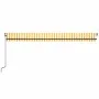 Toldo retráctil automático amarillo y blanco 600x350 cm by , Awnings - Ref: Foro24-3069248, Price: 727,38 €, Discount: %