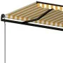Toldo retráctil automático amarillo y blanco 600x350 cm by , Awnings - Ref: Foro24-3069248, Price: 727,38 €, Discount: %