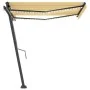 Toldo automático LED sensor de viento amarillo blanco 350x250cm by , Awnings - Ref: Foro24-3069733, Price: 595,44 €, Discount: %