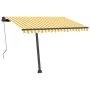 Toldo automático LED sensor de viento amarillo blanco 350x250cm by , Awnings - Ref: Foro24-3069733, Price: 595,44 €, Discount: %