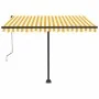 Toldo automático LED sensor de viento amarillo blanco 350x250cm by , Awnings - Ref: Foro24-3069733, Price: 595,44 €, Discount: %
