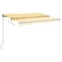 Toldo automático LED sensor de viento amarillo blanco 350x250cm by , Awnings - Ref: Foro24-3069733, Price: 595,44 €, Discount: %
