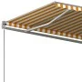 Toldo de pie automático amarillo y blanco 400x350 cm by , Awnings - Ref: Foro24-3069828, Price: 565,76 €, Discount: %