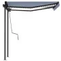 Toldo automático LED sensor de viento azul y blanco 3,5x2,5 m by , Awnings - Ref: Foro24-3070131, Price: 589,88 €, Discount: %