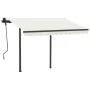 Toldo automático retráctil con postes color crema 3,5x2,5 m by , Awnings - Ref: Foro24-3070127, Price: 474,16 €, Discount: %