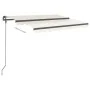 Toldo automático retráctil con postes color crema 3,5x2,5 m by , Awnings - Ref: Foro24-3070127, Price: 474,16 €, Discount: %