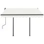 Toldo automático retráctil con postes color crema 3,5x2,5 m by , Awnings - Ref: Foro24-3070127, Price: 474,16 €, Discount: %