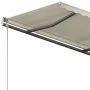 Toldo automático retráctil con postes color crema 3,5x2,5 m by , Awnings - Ref: Foro24-3070127, Price: 474,16 €, Discount: %