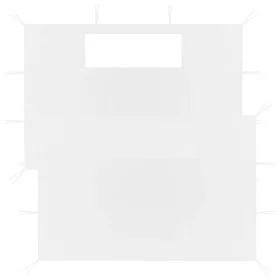 Paredes laterales de cenador con ventanas 2 unidades blanco by , Accessories for pavilions and gazebos - Ref: Foro24-3070420,...