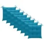 Sillas de jardín 8 uds madera maciza de teca cojines azul claro de , Sillas de jardín - Ref: Foro24-3073077, Precio: 1,00 €, ...