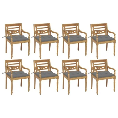 Sillas Batavia 8 unidades madera maciza de teca con cojines von , Gartenstühle - Ref: Foro24-3073365, Preis: 1,00 €, Rabatt: %