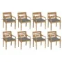 Sillas Batavia 8 unidades madera maciza de teca con cojines von , Gartenstühle - Ref: Foro24-3073365, Preis: 1,00 €, Rabatt: %