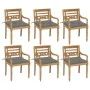 Sillas Batavia 6 unidades madera maciza de teca con cojines von , Gartenstühle - Ref: Foro24-3073338, Preis: 759,59 €, Rabatt: %