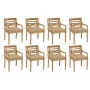 Sillas Batavia 8 unidades madera maciza de teca con cojines by , Garden chairs - Ref: Foro24-3073367, Price: 1,00 €, Discount: %
