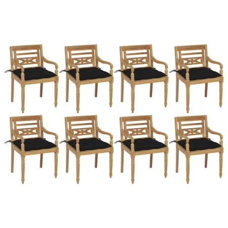 Sillas Batavia 8 unidades madera maciza de teca con cojines von , Gartenstühle - Ref: Foro24-3073371, Preis: 1,00 €, Rabatt: %