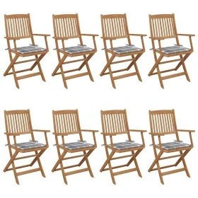 Sillas de jardín plegables 8 uds y cojines madera maciza acacia von , Gartenstühle - Ref: Foro24-3074981, Preis: 431,04 €, Ra...