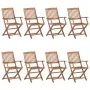 Sillas de jardín plegables 8 uds y cojines madera maciza acacia von , Gartenstühle - Ref: Foro24-3074981, Preis: 448,28 €, Ra...