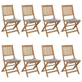 Sillas de jardín plegables 8 uds y cojines madera maciza acacia von , Gartenstühle - Ref: Foro24-3075035, Preis: 359,53 €, Ra...