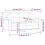 Sofá de 2 plazas con cojines tela de microfibra beige 140 cm von , Sofas - Ref: Foro24-3200976, Preis: 294,53 €, Rabatt: %