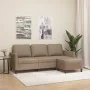 Sofá 3 plazas y taburete cuero sintético color capuchino 180 cm by , Sofas - Ref: Foro24-3201126, Price: 309,14 €, Discount: %
