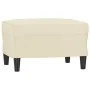 Sillón con taburete cuero sintético color crema 60 cm by , Sofas - Ref: Foro24-3201201, Price: 202,15 €, Discount: %