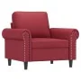 Sillón con taburete cuero sintético rojo tinto 60 cm by , Sofas - Ref: Foro24-3201203, Price: 201,17 €, Discount: %