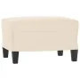 Sofá de 3 plazas y taburete tela microfibra beige 180 cm by , Sofas - Ref: Foro24-3201236, Price: 396,80 €, Discount: %
