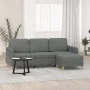Sofá de 3 plazas con taburete de tela gris oscuro 180 cm by , Sofas - Ref: Foro24-3201193, Price: 307,99 €, Discount: %