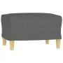 Sofá de 3 plazas con taburete de tela gris oscuro 180 cm by , Sofas - Ref: Foro24-3201193, Price: 307,99 €, Discount: %