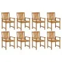 Sillas de jardín con cojines 8 uds madera maciza de acacia de , Sillas de jardín - Ref: Foro24-3078176, Precio: 625,63 €, Des...
