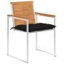 Sillas de jardín y cojines 4 unidades madera maciza de acacia by , Garden chairs - Ref: Foro24-3078492, Price: 512,22 €, Disc...