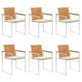 Sillas de jardín y cojines 6 unidades madera maciza de acacia by , Garden chairs - Ref: Foro24-3078499, Price: 736,09 €, Disc...