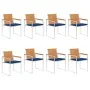 Sillas de jardín y cojines 8 unidades madera maciza de acacia by , Garden chairs - Ref: Foro24-3078534, Price: 980,45 €, Disc...