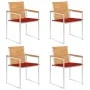 Sillas de jardín 4 unidades con cojines madera maciza teca von , Gartenstühle - Ref: Foro24-3078560, Preis: 549,06 €, Rabatt: %