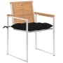 Sillas de jardín 4 unidades con cojines madera maciza teca von , Gartenstühle - Ref: Foro24-3078576, Preis: 553,88 €, Rabatt: %