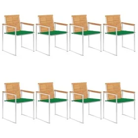 Sillas de jardín y cojines 8 unidades madera maciza de acacia by , Garden chairs - Ref: Foro24-3078613, Price: 1,00 €, Discou...