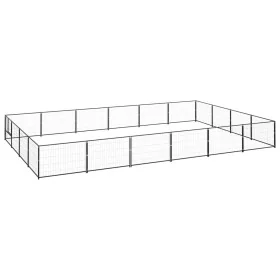 Perrera acero 24 m² negra by , Dog kennels and fences - Ref: Foro24-3082145, Price: 361,38 €, Discount: %