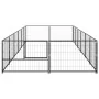 Perrera acero 12 m² negra von , Hundehütten und Zäune - Ref: Foro24-3082113, Preis: 297,12 €, Rabatt: %